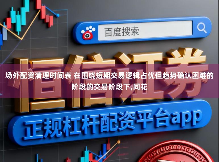 场外配资清理时间表 在围绕短期交易逻辑占优但趋势确认困难的阶段的交易阶段下,同花